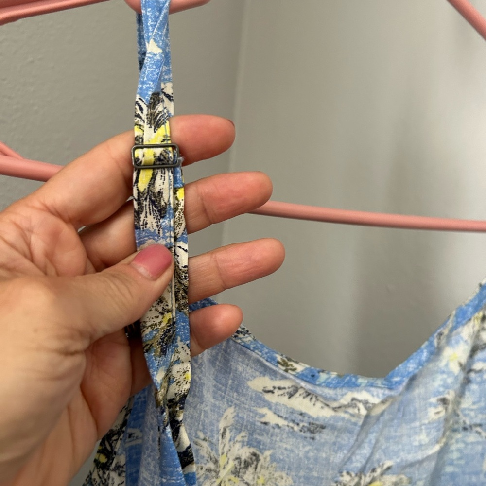 Gap Light Blue Patterned Dress - image 5